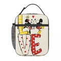 Ljojo Mickey and Minnie Insulated Lunch Bag - Portable Thermal Food Cooler