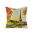 Ljojo Maple Leaf Sunflower Pillowcase for Living Room Bedroom Decor, 45*45cm