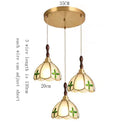 Ceiling Chandeliers Modern Tiffany Glass Pendant Light for Bedroom Kitchen - Ljojo