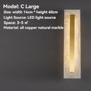 Ljojo Luxury Copper Wall Lamps for Living Room Staircase Corridor Marble Wall Lighting