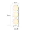 E27 LED Metal Chrome Desk Lamp with White Acrylic Ball Lights by Ljojo