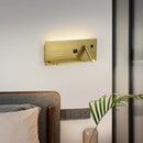 Ljojo USB Wall Lamp with Wireless Charger and Switch, LED Reading Night Light