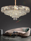 Nordic Luxury Clear Crystal Chandelier Hanging Lamps Dining Table - Ljojo