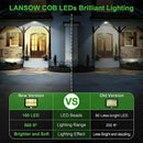 Ljojo 160COB Solar Outdoor Wall Lights Motion Sensor Remote Control 3 Mode Street Lights.