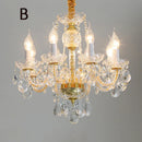 Ljojo Luxury European Style Crystal Gold Chandelier for Living Room & Bedroom