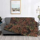 Ljojo Lightweight Erbsenmuster Camo Fleece Blanket for Bedroom and Sofa