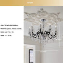 French Black Glass E14 Candle Chandelier Luxury Crystal LED Pendant Light by Ljojo