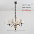 Ljojo Mid-Century Style Woodwork Chandelier for Study, Bedroom, Living Room