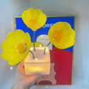 Ljojo Mini LED Flower Night Light Cute Small Table Lamp Bedroom Ambient Lights