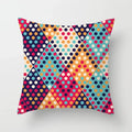 Geometric Nordic Cushion Cover in Yellow Red Blue for Sofa by Ljojo