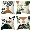 Ljojo Line Leaf Print Pillowcase for Bohemian Home Decoration