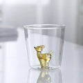 Ljojo 3D Christmas Theme Glass Mug Cup - 300ml - Creative Gift for Girls, Kids, Lovers