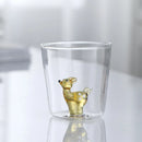 Ljojo 3D Christmas Theme Glass Mug Cup - 300ml - Creative Gift for Girls, Kids, Lovers