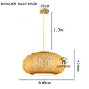 Bamboo Chandelier Pendant Light - Traditional Southeast Asian Style for Tea Room Decor by Ljojo