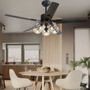 Nordic Magic Bean LED Ceiling Fan Lamps Modern for Living Dining Room by Ljojo
