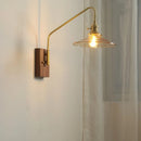 Ljojo LED Glass Copper Wall Sconce Modern Stair Light Fixtures for Home Decor