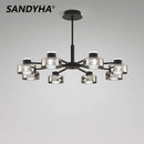Ljojo SANDYHA Minimalist Glass Chandelier LED Pendant Light Modern Nordic Stylish Lighting
