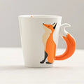 Ceramic Fox Mug with Fox Tail Handle - Ljojo Brand