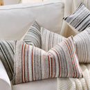 Chenille Striped Pillowcase Cojines by Ljojo for Light Luxury Decor in Living Room