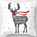 Christmas Elk Print Pillowcase 45x45cm for Sofa, Car, Bedroom, Living Room by Ljojo