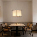 Retro Wabi Sabi LED Pendant Lights Handmade Cloth Hanging Lamp Linen Fabric for Ljojo