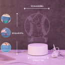 3D Baseball Boy Acrylic Visual Night Light for Bedroom Decor by Ljojo