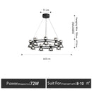 Nordic Glass Led Chandelier for Living Dining Room Kitchen - Ljojo Home Decor Lighting