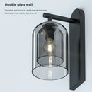 Ljojo Luxury Double Glass Wall Lamp: Modern Nordic Design for Home, Restaurant, or Staircase