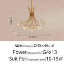 Dandelion Flower Chandelier LED Romantic Home Decoration Ljojo Bouquet Lamp