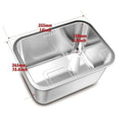 Ljojo 10L Stainless Steel Kitchen Sink Bowl for Multipurpose Dishwashing