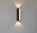 Ljojo 12w Dual-Head LED Wall Light, Modern Outdoor/Indoor Waterproof Aluminum Wall Lamp