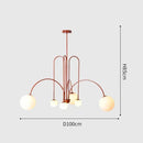 Ljojo Geometric Chandelier Glass Pendant Light - Modern Ceiling Suspension Lamp for Living Dining Room