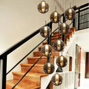 2025 Glass Ball Chandelier Spiral Light G4 Led - Modern Villa Lighting by Ljojo
