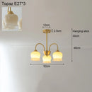 Lily Of The Valley Flower Copper Chandelier - Modern Minimalist Bedroom Hanging Lamp by Ljojo