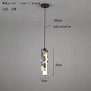 Art Deco LED Pendant Light White Marble Acrylic Bedroom Kitchen Dining Room - Ljojo
