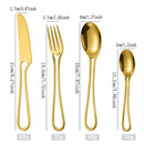 Ljojo 4-Piece Stainless Steel Hollow Handle Western Dinnerware Set