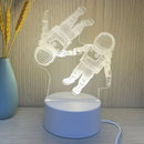 3D Astronaut Night Light LED Bedside Lamp for Room Decoration - Unique Gift for Birthdays and Christmas by Ljojo