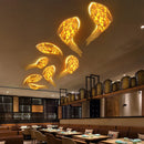 Fish Shaped Wall Lamp Decoration for Homestay Tea Room | Unique Handcrafted Light Fixture by Ljojo