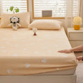 Ljojo 2025 Warm Fleece Fitted Sheet Set, Cozy Mattress Cover & Pillowcase, 3D Flower Design