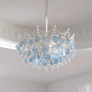 French Medieval Style Blue Crystal Chandelier Pendant Light for Luxury Living Spaces by Ljojo