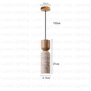 Ljojo Yellow Travertine Pendant Light - Elegant Cave Stone Hanging Lighting for Home Decor