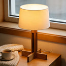 Japanese-style Fabric Lampshade Wood Floor Lamp - Elegant Indoor Lighting by Ljojo