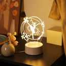 Ljojo 3D Ballet Night Light - Elegant Home Decor for Bedroom and Living Room
