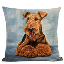 Cute Bulldog Hand-Painted Linen Pillowcase by Ljojo Teddy Collection