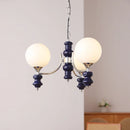 Ljojo Adjustable LED Glass Pendant Light Modern Nordic Style for Living Room Bedroom Dining Room