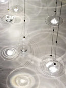 Ljojo Modern Creative Design Glass Chandelier Water Drop Minimalist Art Decoration Flying Saucer Lamp