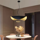 Nordic Style Black Gold Leaf Chandelier Pendant Light for Living Room by Ljojo