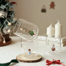 Ljojo 3D Christmas Theme Glass Mug 450ml - Ideal Gift for Girls, Kids, and Lovers