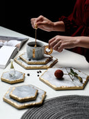 Ljojo Marble Coaster Set for Table Decoration