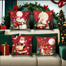 Ljojo LED Christmas Pillowcase with Santa Claus Snowman Reindeer Pattern